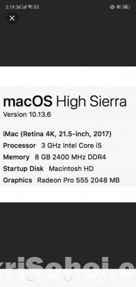 iMac 2015 4K Retina Display Core i5 8 GB RAM 1TB HDD